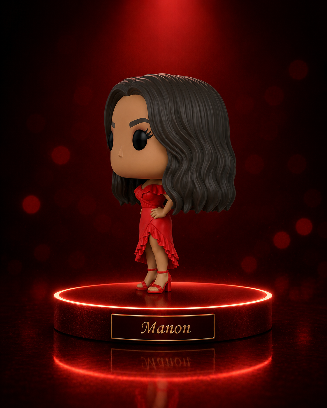 FUNKOP~3 Funko Pop Manon KATSEYE x Red Dress Collectible Vinyl Figure – K-Pop Idol Display Doll with Collector Box — image 3