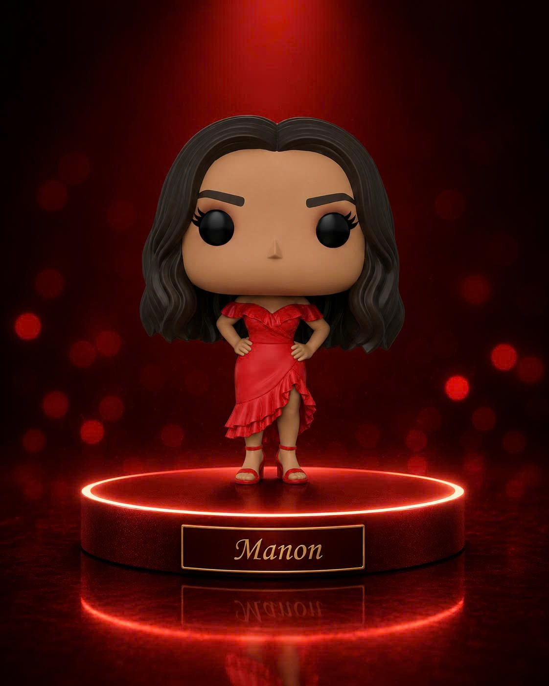 FUNKOP~1 Funko Pop Manon KATSEYE x Red Dress Collectible Vinyl Figure – K-Pop Idol Display Doll with Collector Box — image 2